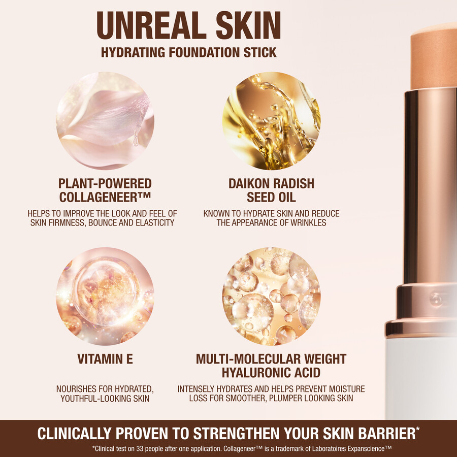 unreal skin sheer glow tint hydrating foundation stick