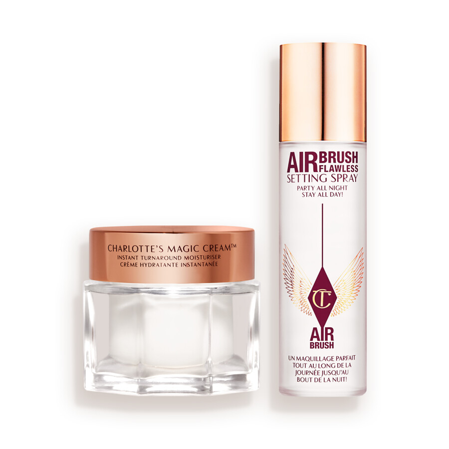 charlottes magic cream setting spray duo